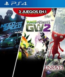 3 JUEGOS EN 1 NEED FOR SPEED MAS PLANTS VS ZOMBIES GARDEN WARFARE 2 MAS UNRAVEL PS4
