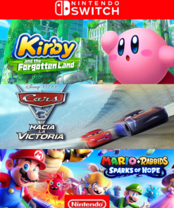 3 EN 1 MARIO RABBIDS + KIRBY LA TIERRA OLVIDADA + CARS 3 - NINTENDO SWITCH