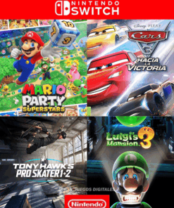 5 EN 1 LUIGIS + MARIO PARTY + CARS 3+  TONY HAWKS I & II NINTENDO