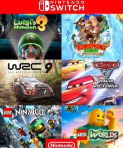 6 EN 1 LUIGIS+DONKEY+WRC 9+CARS 3+LEGO NINJAGO+LEGO WORLDS NINTENDO SWITCH