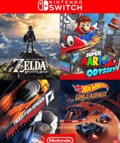 4 en 1 ZELDA + MARIO ODYSSEY + NEED FOR SPEED + HOT WHEELS - NINTENDO SWITCH
